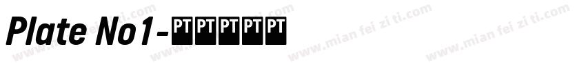 Plate No1字体转换